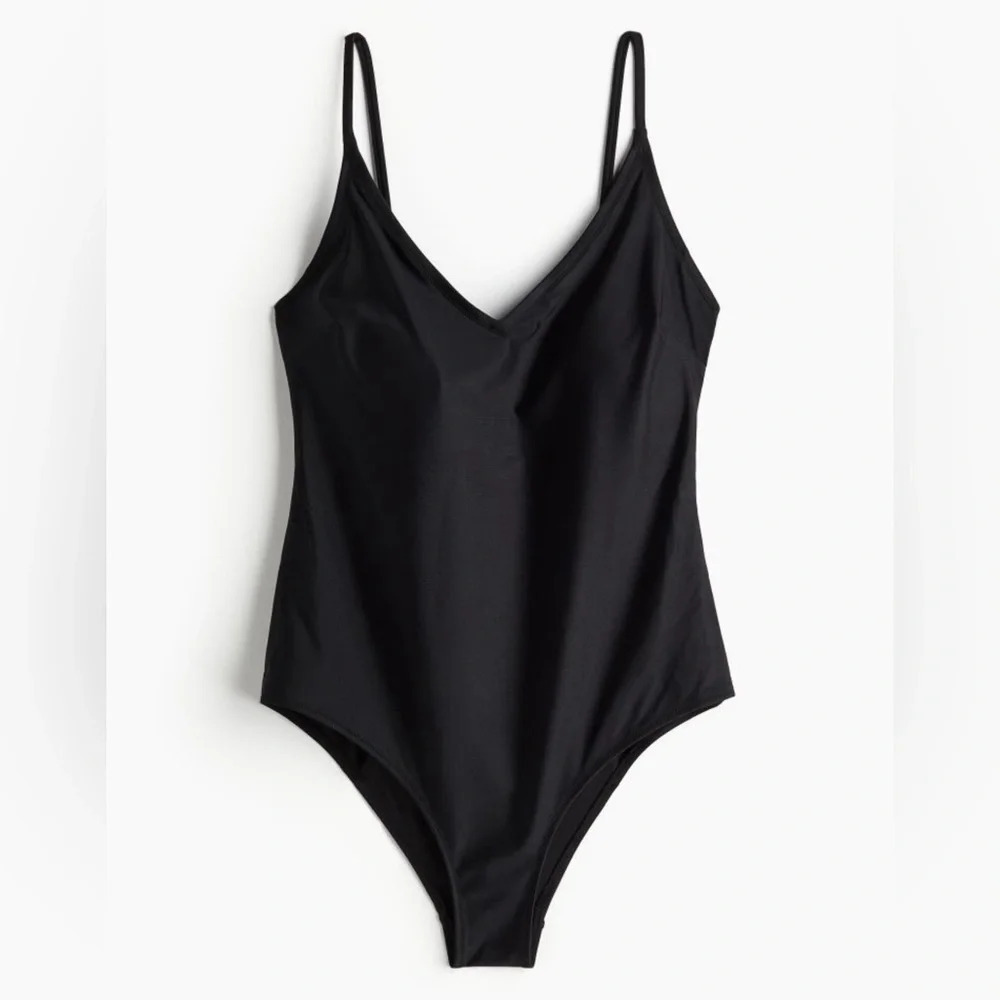 Swimwear 1 piece 48/16 black H&M removable pads NWT